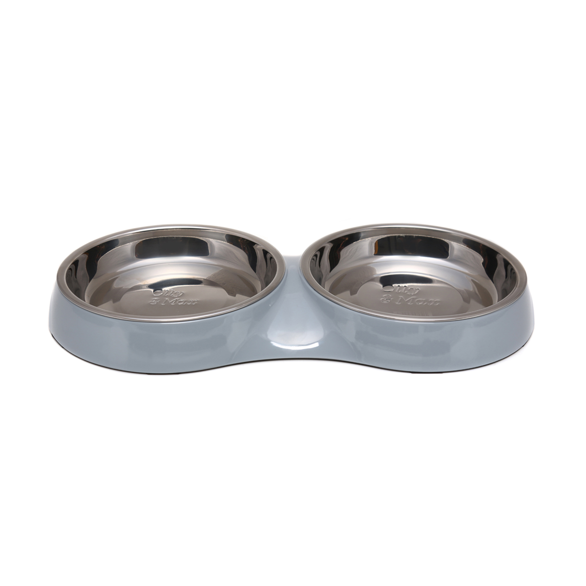 Traditional Double Cat Bowl (Grey)