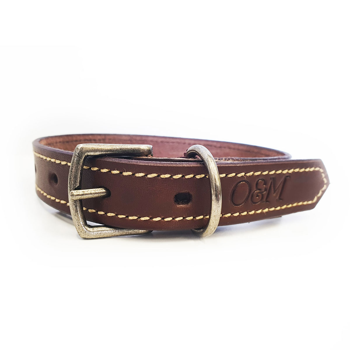 Olly & Max Leather Collar- Brown